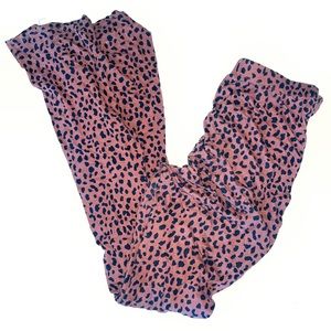 Flare cheetah print pants
